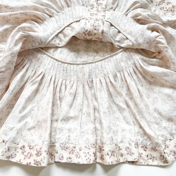 Zimmermann Sabotage Shirt Dress Floral Silk Mini Dress Size AU 1 US 6 NEW - Picture 9 of 14